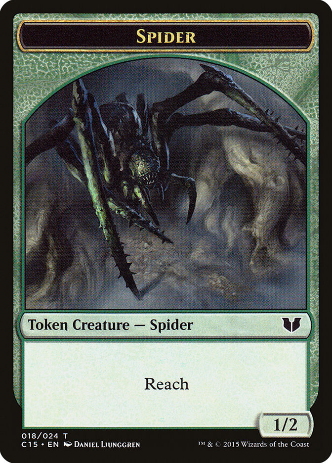 Saproling // Spider Double-Sided Token [Commander 2015 Tokens] | Card Citadel