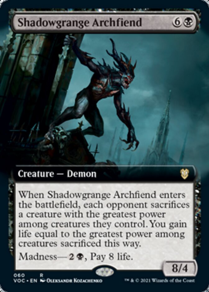 Shadowgrange Archfiend (Extended) [Innistrad: Crimson Vow Commander] | Card Citadel