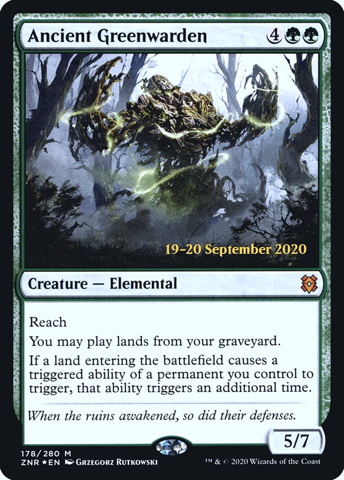 Ancient Greenwarden  [Zendikar Rising Prerelease Promos] | Card Citadel