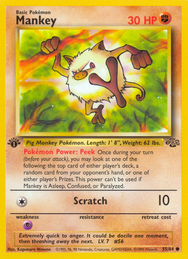 Mankey (55/64) [Jungle 1st Edition] | Card Citadel