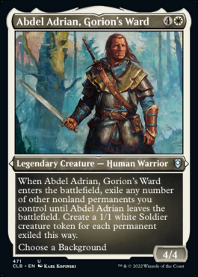 Abdel Adrian, Gorion's Ward (Foil Etched) [Commander Legends: Battle for Baldur's Gate] | Card Citadel