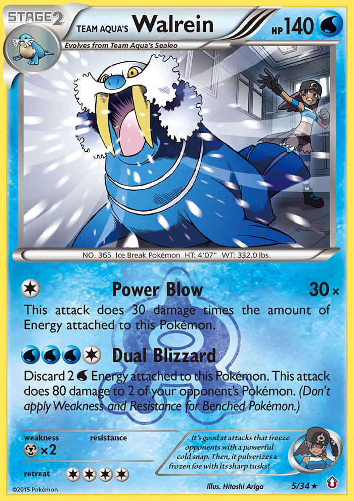 Team Aqua's Walrein (5/34) [XY: Double Crisis] | Card Citadel