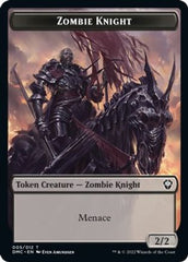 Zombie Knight // Goblin Double-sided Token [Dominaria United Commander Tokens] | Card Citadel