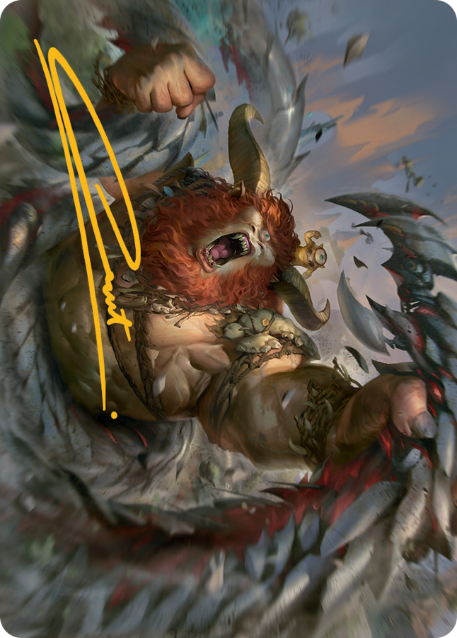 Borborygmos and Fblthp Art Card (42) (Gold-Stamped Signature) [March of the Machine Art Series] | Card Citadel