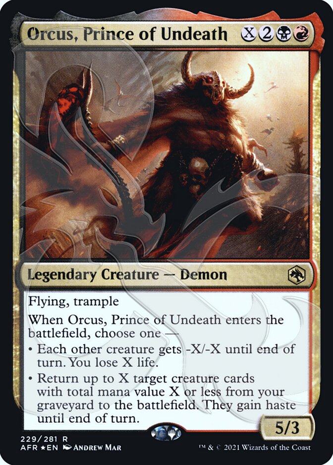 Orcus, Prince of Undeath (Ampersand Promo) [Dungeons & Dragons: Adventures in the Forgotten Realms Promos] | Card Citadel