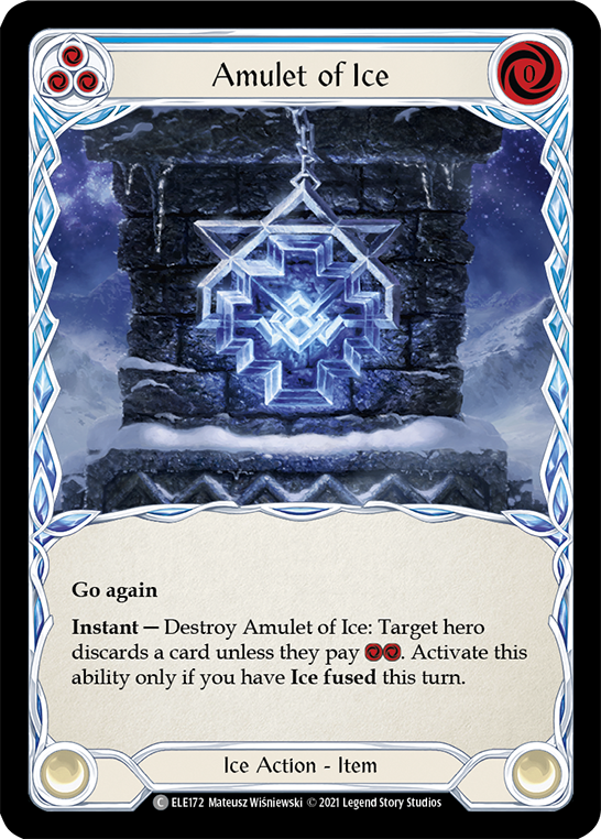 Amulet of Ice [ELE172] (Tales of Aria)  1st Edition Rainbow Foil | Card Citadel