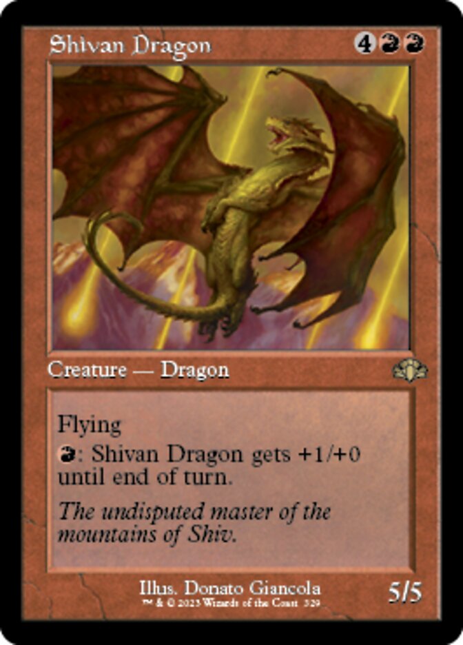 Shivan Dragon (Retro) [Dominaria Remastered] | Card Citadel