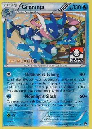 Greninja (40/122) (League Promo 3rd Place) [XY: BREAKpoint] | Card Citadel