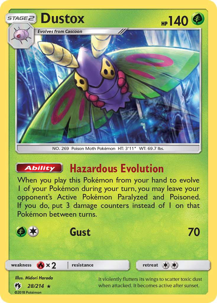 Dustox (28/214) [Sun & Moon: Lost Thunder] | Card Citadel