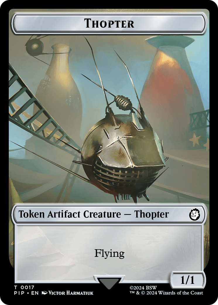 Treasure (0018) // Thopter Double-Sided Token [Fallout Tokens] | Card Citadel