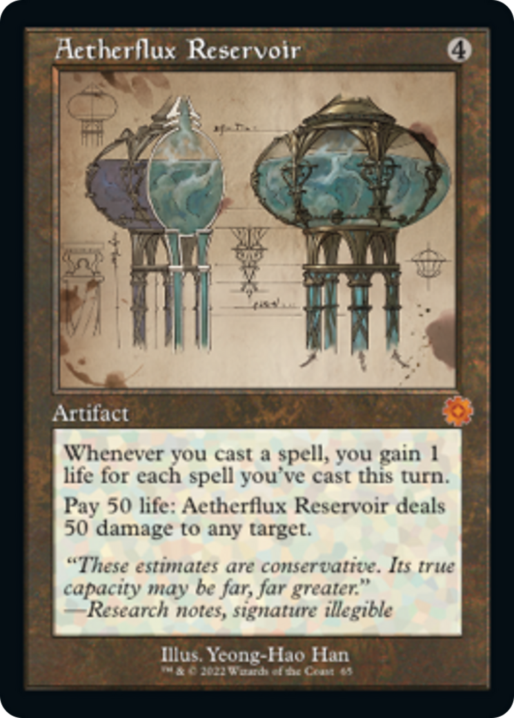 Aetherflux Reservoir (Retro Schematic) [The Brothers' War Retro Artifacts] | Card Citadel