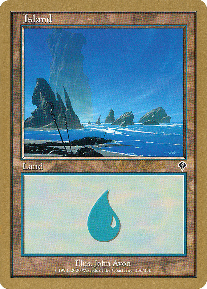 Island (ab336a) (Alex Borteh) [World Championship Decks 2001] | Card Citadel