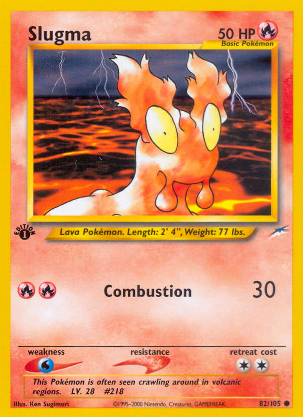 Slugma (82/105) [Neo Destiny 1st Edition] | Card Citadel