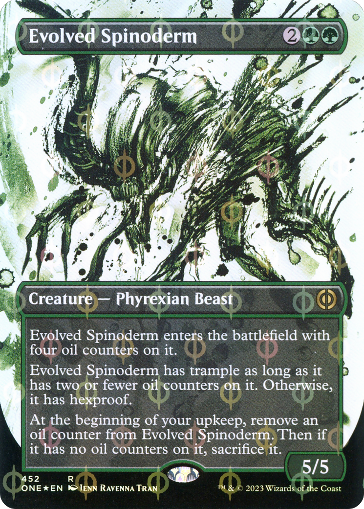 Evolved Spinoderm (Borderless Ichor Step-and-Compleat Foil) [Phyrexia: All Will Be One] | Card Citadel