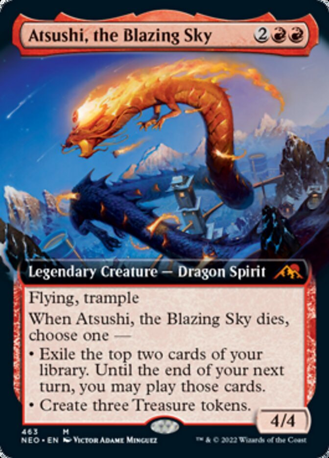 Atsushi, the Blazing Sky (Extended) [Kamigawa: Neon Dynasty] | Card Citadel