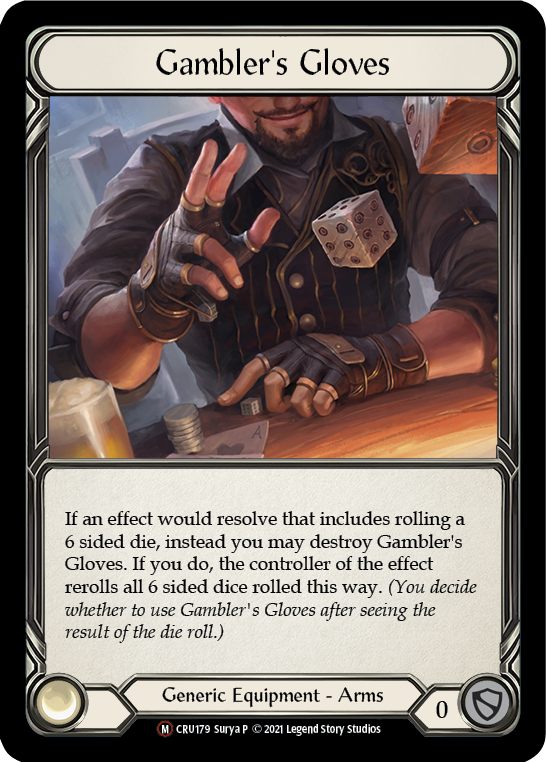 Gambler's Gloves [U-CRU179] (Crucible of War Unlimited)  Unlimited Normal | Card Citadel