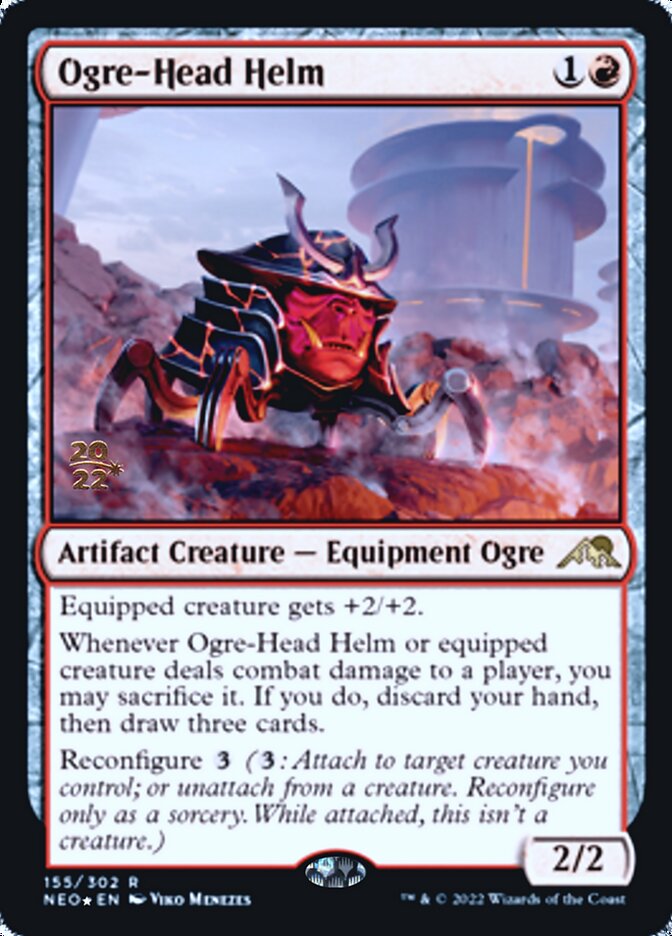 Ogre-Head Helm [Kamigawa: Neon Dynasty Prerelease Promos] | Card Citadel