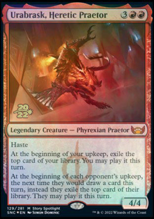 Urabrask, Heretic Praetor [Streets of New Capenna Prerelease Promos] | Card Citadel