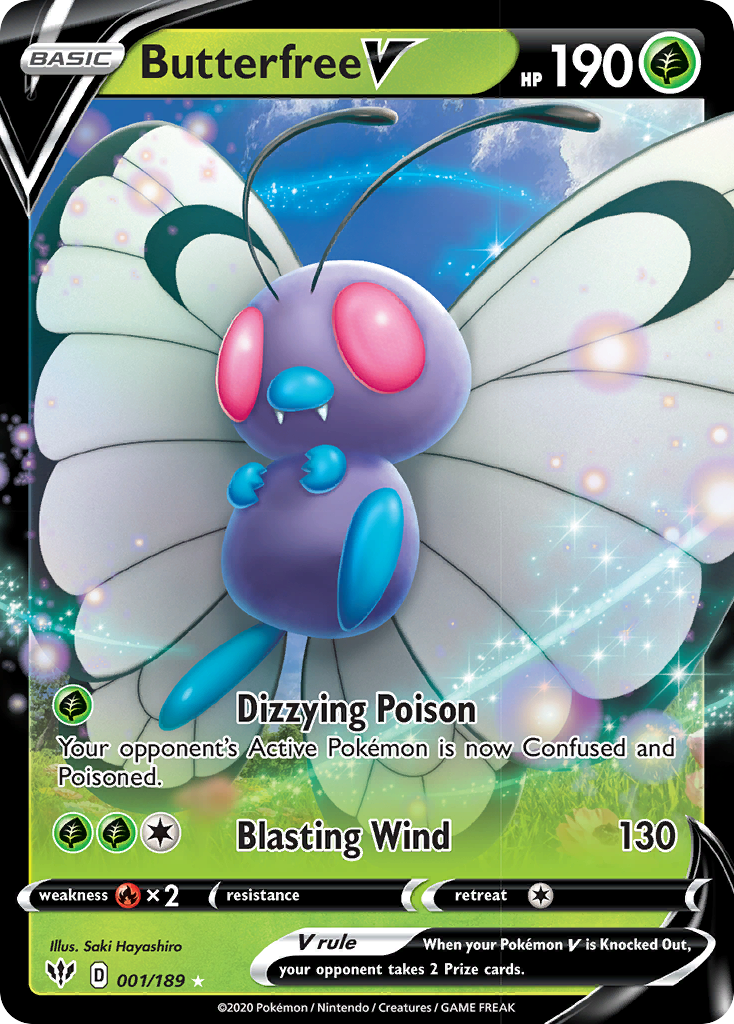 Butterfree V (001/189) [Sword & Shield: Darkness Ablaze] | Card Citadel