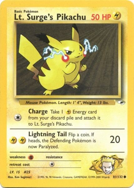 Lt. Surge's Pikachu (81/132) [Gym Heroes Unlimited] | Card Citadel
