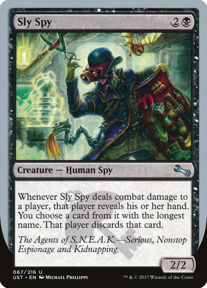Sly Spy ("Serious, Nonstop Espionage and Kidnapping") [Unstable] | Card Citadel