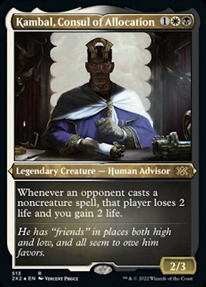 Kambal, Consul of Allocation (Foil Etched) [Double Masters 2022] | Card Citadel