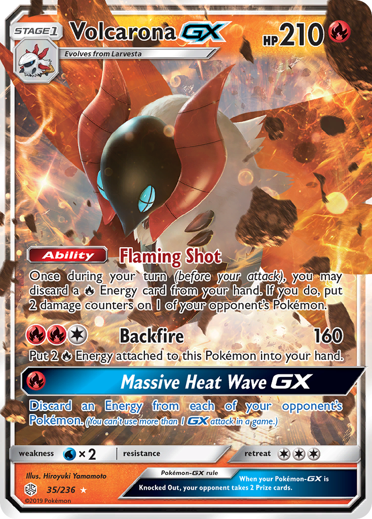 Volcarona GX (35/236) [Sun & Moon: Cosmic Eclipse] | Card Citadel