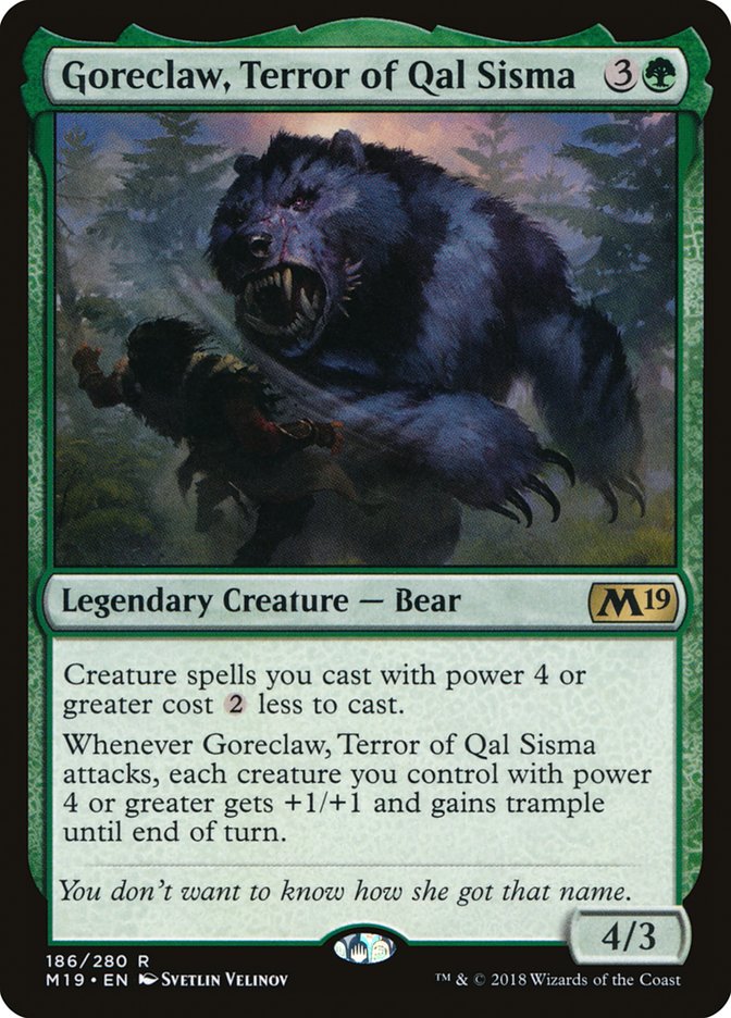 Goreclaw, Terror of Qal Sisma [Core Set 2019] | Card Citadel