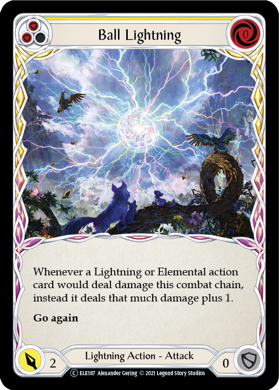 Ball Lightning (Yellow) [U-ELE187] Unlimited Rainbow Foil | Card Citadel