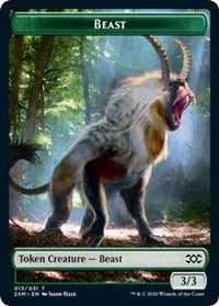 Beast // Treasure Double-sided Token [Double Masters Tokens] | Card Citadel