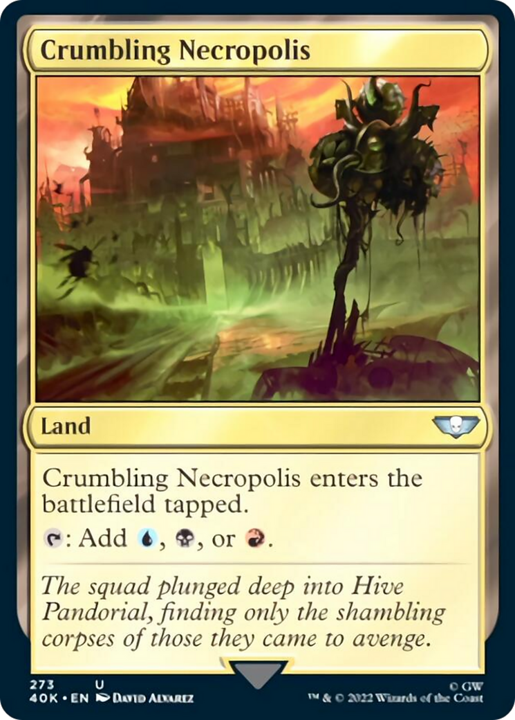 Crumbling Necropolis (Surge Foil) [Universes Beyond: Warhammer 40,000] | Card Citadel