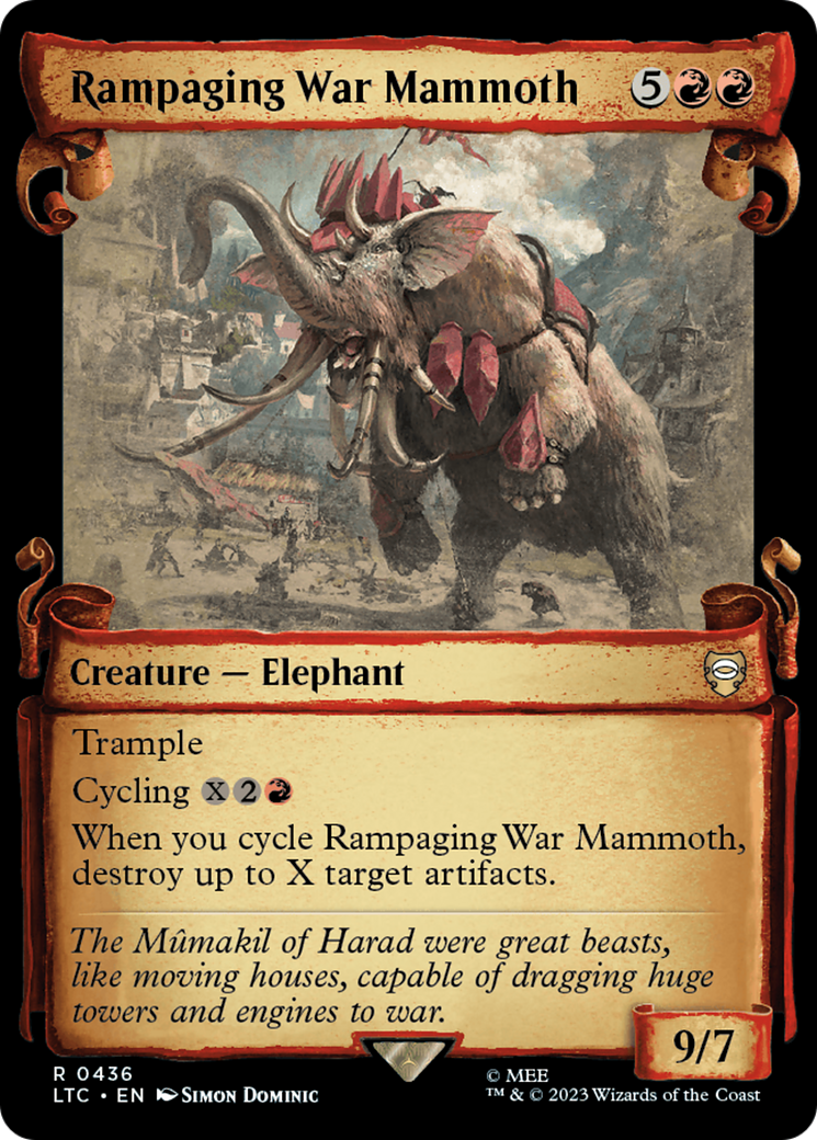 Rampaging War Mammoth [The Lord of the Rings: Tales of Middle-Earth Commander Showcase Scrolls] | Card Citadel