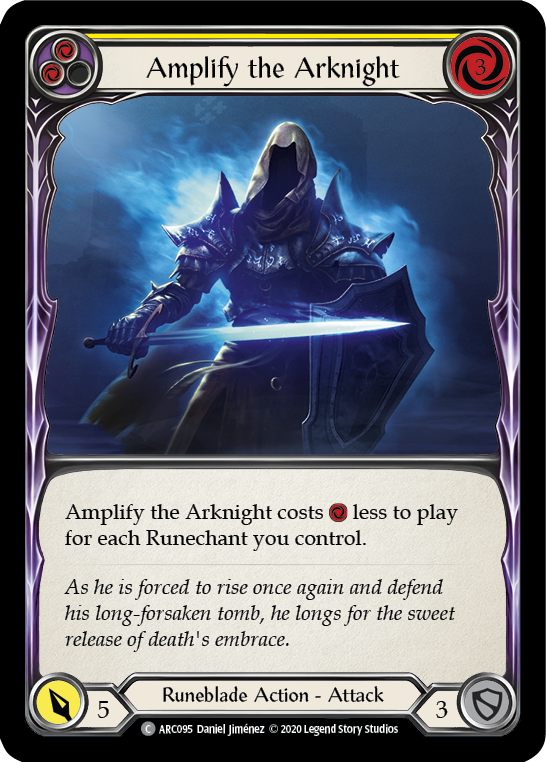 Amplify the Arknight (Yellow) [ARC095] Unlimited Rainbow Foil | Card Citadel