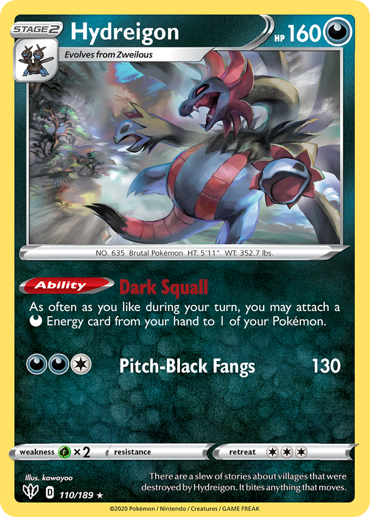 Hydreigon (110/189) [Sword & Shield: Darkness Ablaze] | Card Citadel