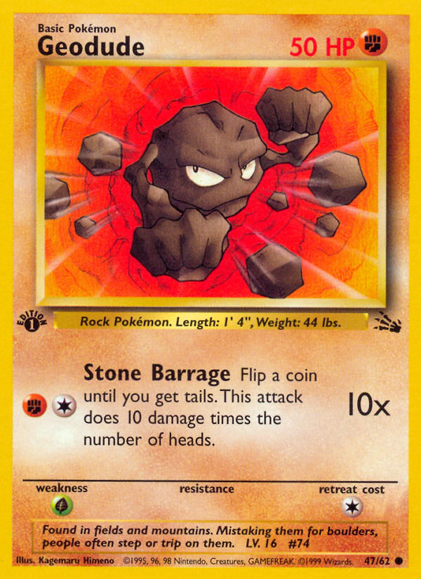 Geodude (47/62) [Fossil 1st Edition] | Card Citadel