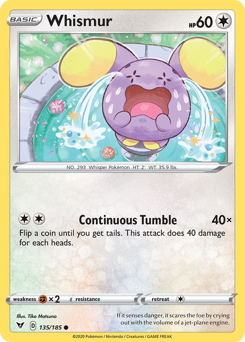 Whismur (135/185) [Sword & Shield: Vivid Voltage] | Card Citadel