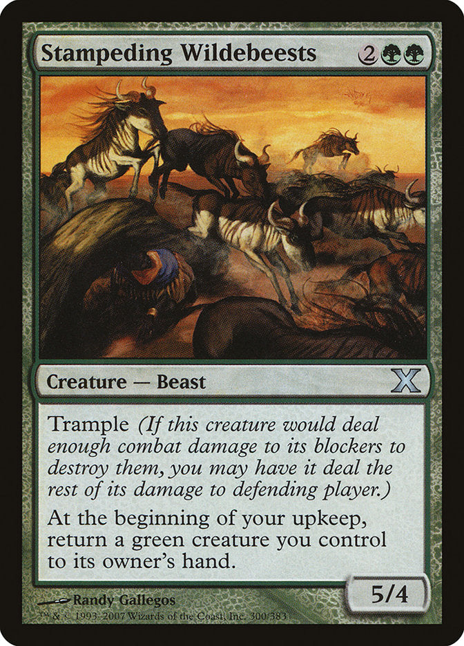 Stampeding Wildebeests [Tenth Edition] | Card Citadel