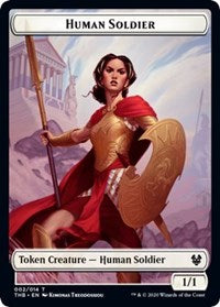 Human Soldier // Wall Double-sided Token [Theros Beyond Death Tokens] | Card Citadel