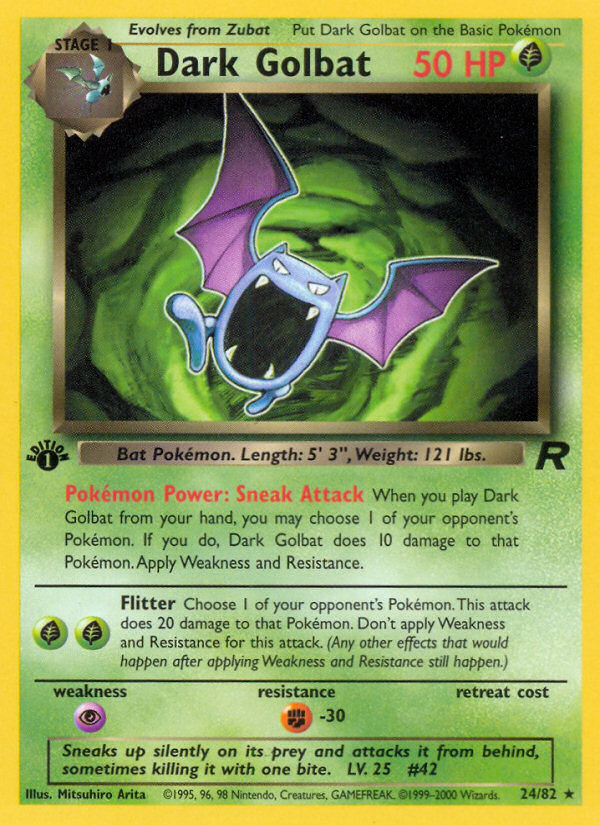 Dark Golbat (24/82) [Team Rocket 1st Edition] | Card Citadel