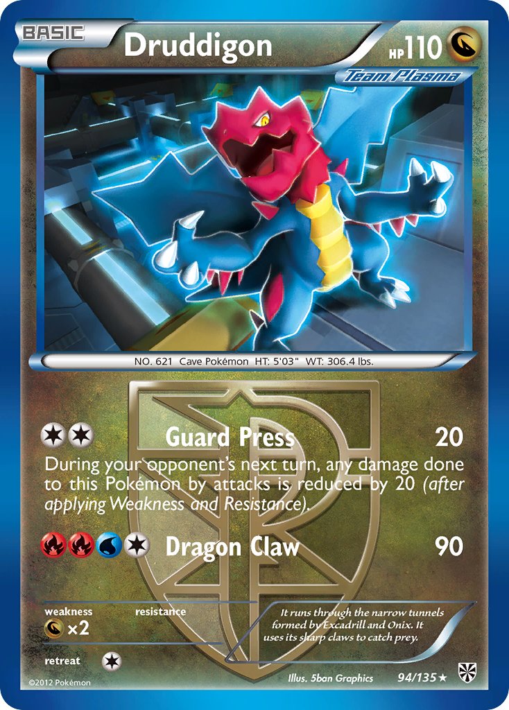 Druddigon (94/135) (Theme Deck Exclusive) [Black & White: Plasma Storm] | Card Citadel