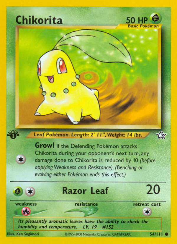 Chikorita (54/111) [Neo Genesis 1st Edition] | Card Citadel