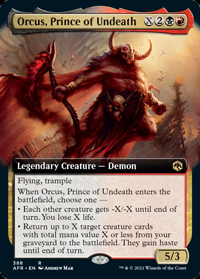 Orcus, Prince of Undeath (Extended) [Dungeons & Dragons: Adventures in the Forgotten Realms] | Card Citadel