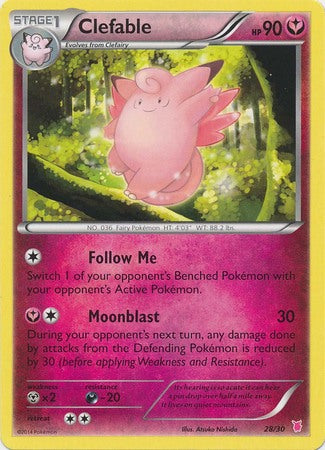 Clefable (28/30) [XY: Trainer Kit 1 - Wigglytuff] | Card Citadel