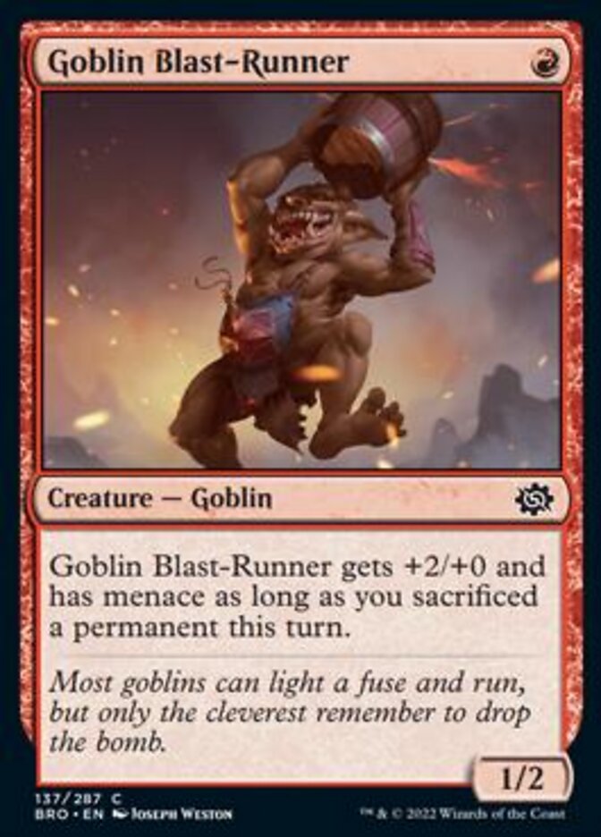 Goblin Blast-Runner [The Brothers' War] | Card Citadel