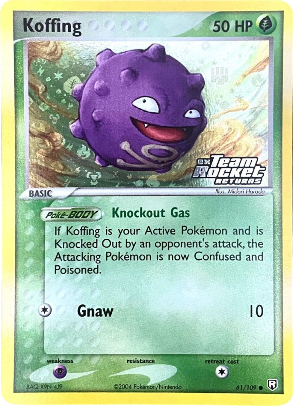 Koffing (61/109) (Stamped) [EX: Team Rocket Returns] | Card Citadel