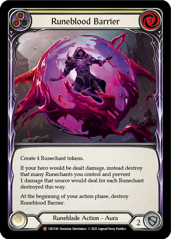 Runeblood Barrier (Rainbow Foil) [CRU144-RF] Unlimited Rainbow Foil | Card Citadel