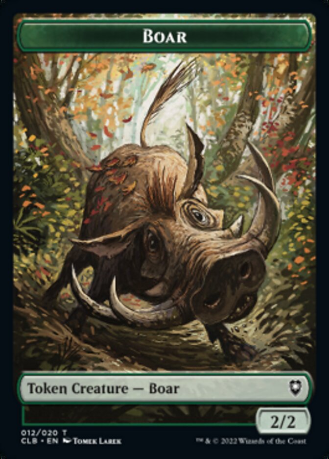 Boar Token [Commander Legends: Battle for Baldur's Gate Tokens] | Card Citadel