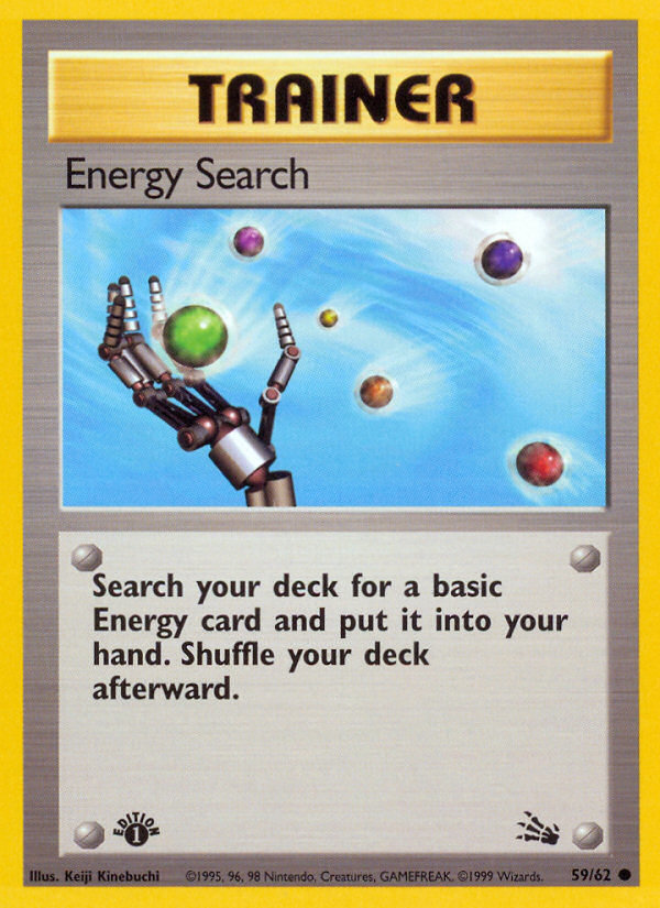 Energy Search (59/62) [Fossil 1st Edition] | Card Citadel
