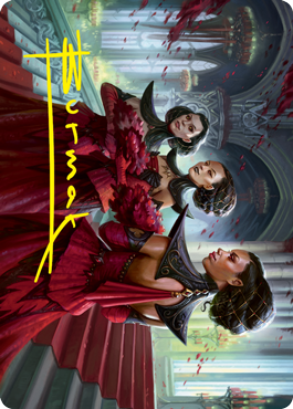 Olivia's Attendants Art Card (Gold-Stamped Signature) [Innistrad: Crimson Vow Art Series] | Card Citadel