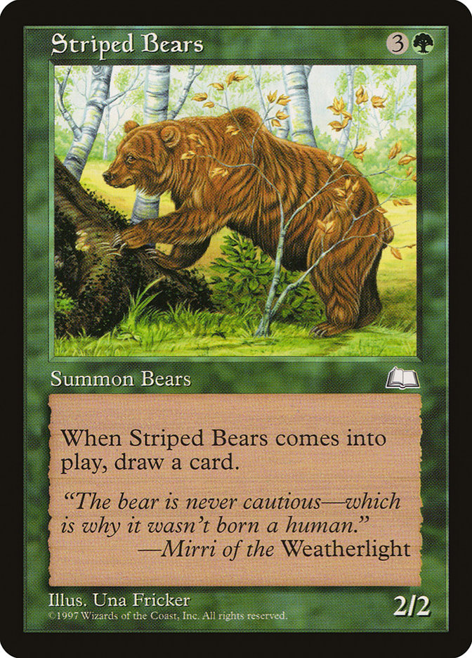 Striped Bears [Weatherlight] | Card Citadel